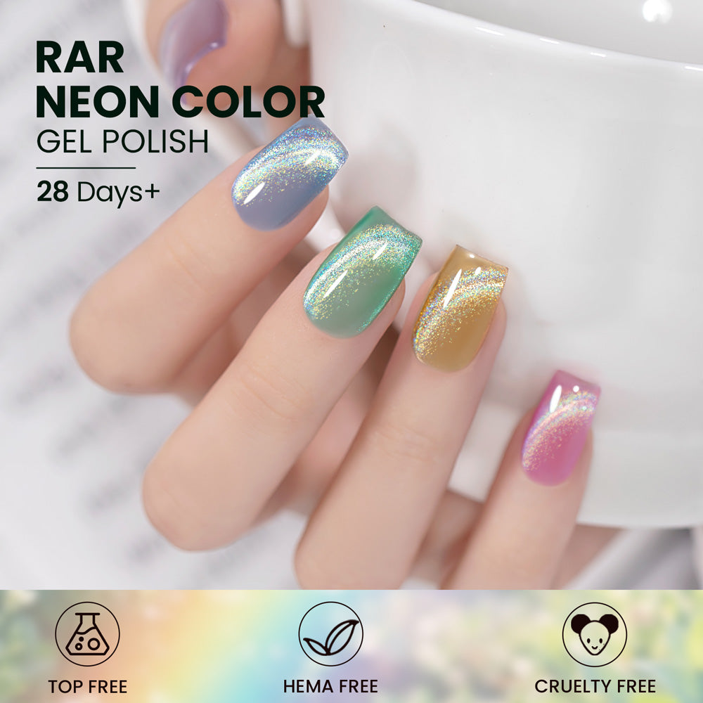 Fairy Dream Jelly Cat Eye Gel Polish Set - 6 Colors Spring-Summer Iridescent Collection 7.5ml - TPO & HEMA Free
