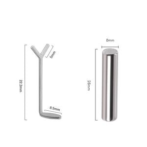 Heart cat eye magnet wand set Y-shaped metal sheet 22mm x 8.5mm magnetic stick 8mm x 28mm shaping tool kit