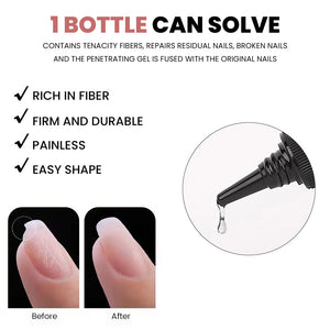 Fiber Glass Rubber Base Gel 150ml improve damaged nails reconstruction fast building nails reinforcement gel 4 functions