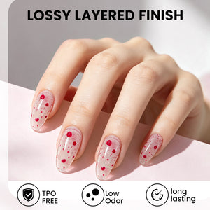 RARJSM Magenta Droplet Top Coat - Glossy Layered Finish on nails, TPO Free, Low Odor, Long Lasting
