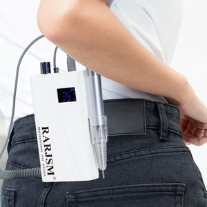 Portable cordless nail drill 7800mAh battery wireless using belt clip mobile nail services professional technician