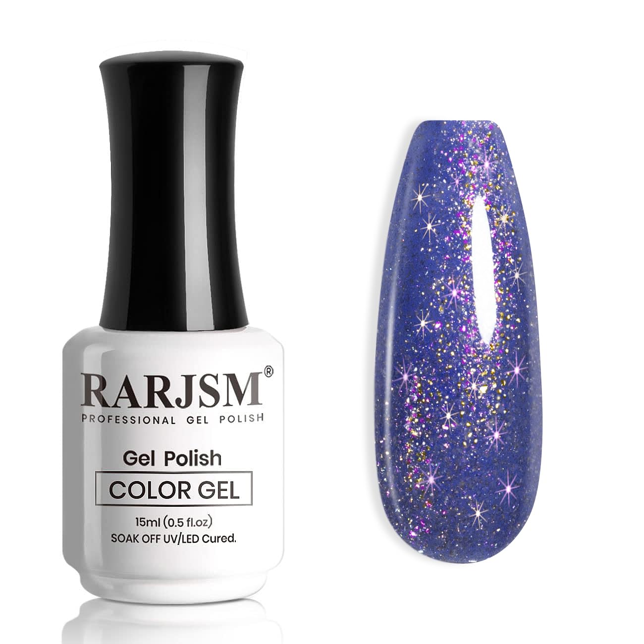 Bluish Purple Glitter Gel Nail Polish
