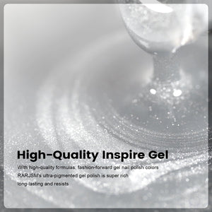 High-quality inspire gel ultra-pigmented super rich long-lasting silver white cat eye bright shimmer topper