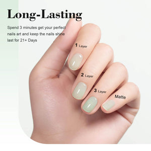 Clear Mint Green rarjsm Basic nail colors French Color Gel Nail Polish