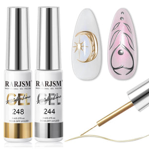 Bronze Gold Silver Chrome Metallic Gel Liner Duo 8ml