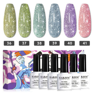 RARJSM ® Evergreen 6 Color St. Patrick's Day Gel Nail Polish Set