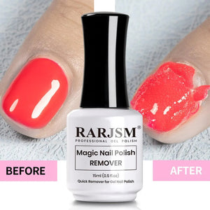 Magic Nail Polish Remover 3 mins quickly professional gel polish remover before after easy removal 15ml