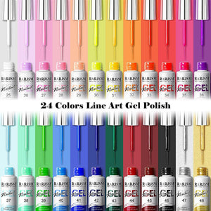Full Color Palette Gel Polish Bright Pastel Neutral Dark Shades