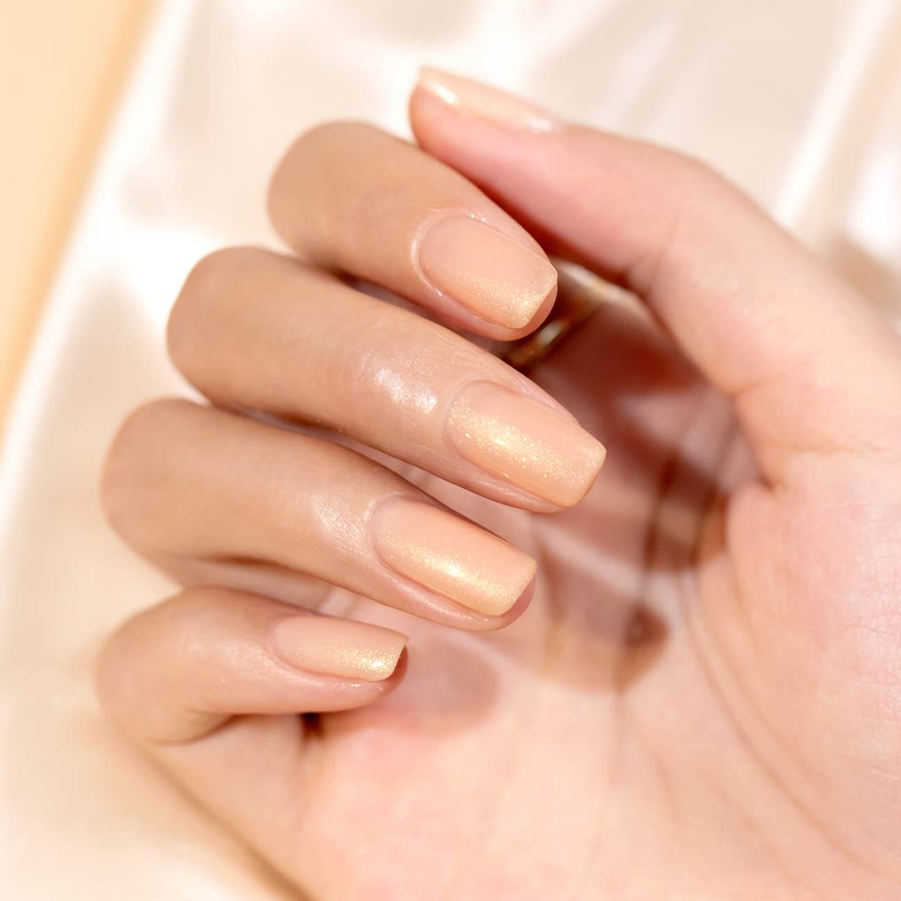 RARJSM ® Apricot Gold Shimmer Gel Nail Polish 15ml #424