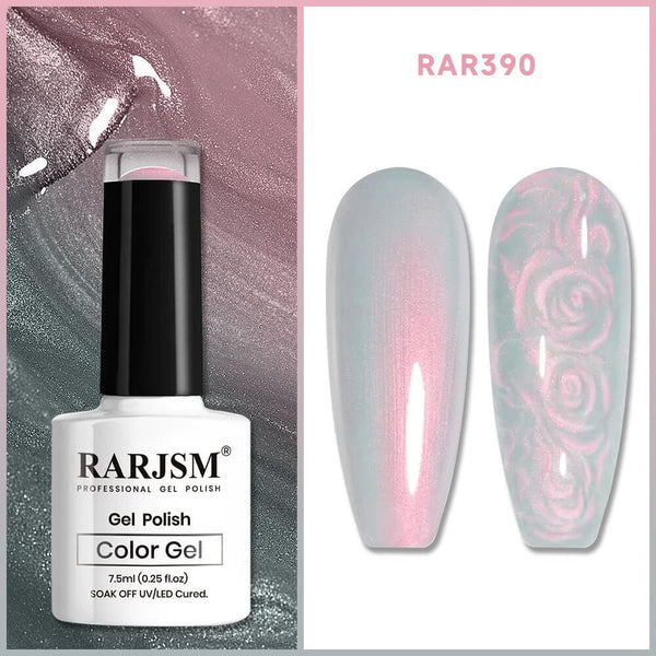 RARJSM ® Blue Pearlescent Thread pearl gel nail polish 7.5ml #390