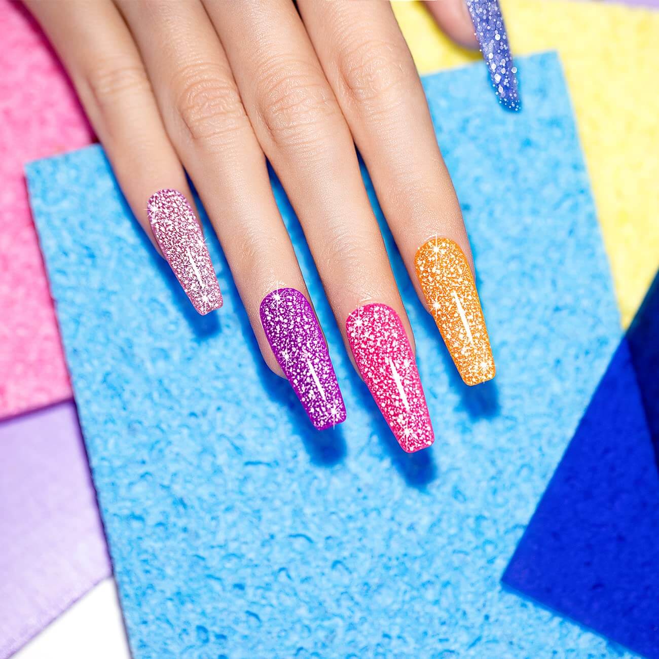 Flash Disco | RARJSM ® 6 Colors Neon Explosion Diamond Reflective Glitter Gel Polish | 7.5ml