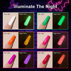 🎃Flash Sale🔥RARJSM ® Halloween Girls-6 Colors luminous Glow In The Dark Gel nail Polish Set|7.5ml 6pcs