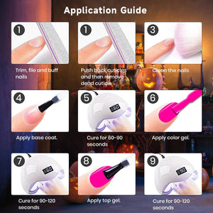 🎃Flash Sale🔥RARJSM ® Halloween Girls-6 Colors luminous Glow In The Dark Gel nail Polish Set|7.5ml 6pcs
