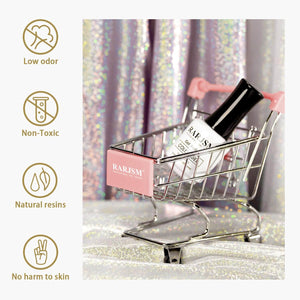 RARJSM ®Gold Metallic Light Rainbow Shimmer Glitter Gel Nail Polish