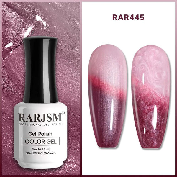 RARJSM ® Grape Violet Color Changing Thread pearl gel nail polish 15ml