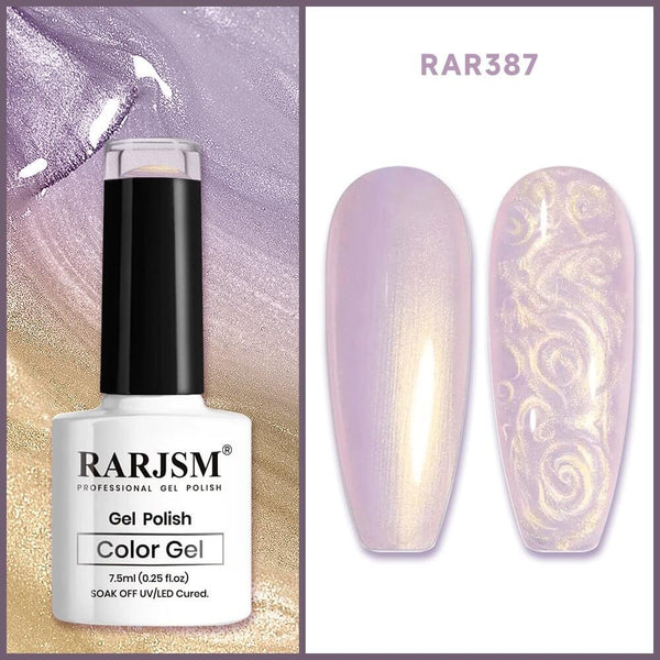 ARJSM ® Lavender Purple Thread pearl gel nail polish 7.5ml #387