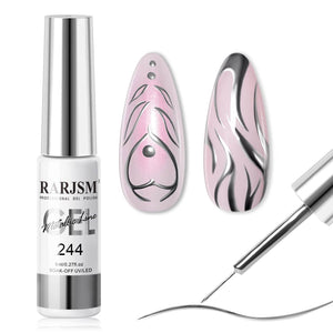 Rarjsm Metallic Silver Chrome Gel Liner Mirror Nail Polish $9.99