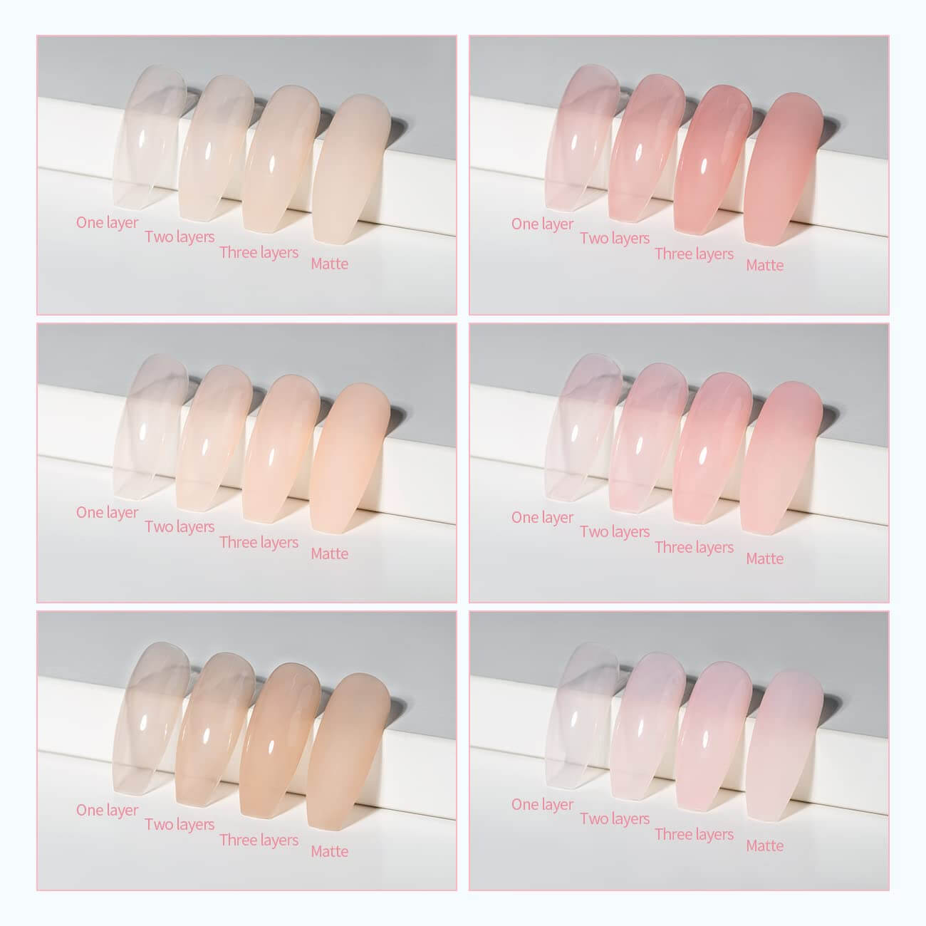 RARJSM ®Classic Color Gel Set |Icy Jelly Gel Nail Polish Set of 6 Translucent Colors|7.5 ml 6 PCS