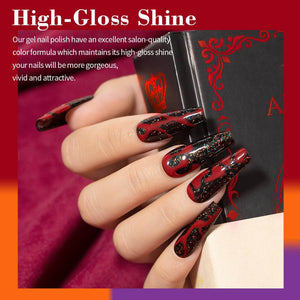 RARJSM ® Halloween Series Autumn Pumpkin 6 Shades Gel Nail Polish Set|7.5ml 6pcs