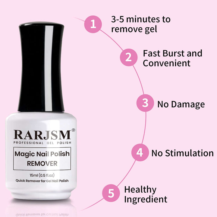 RARJSM ® Magic Nail Polish Remover | 3 mins Quickly Professional Nail Gel Polish Remover