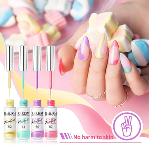 RARJSM ® Nail Art Gel Liner | 12 Colors Candy Color Painting Nail Gel Polish Set|8ml 12pcs