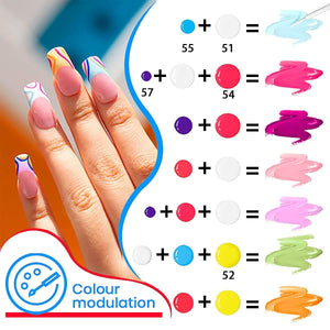 RARJSM ® Nail Art Gel Liner | 12 Colors Primary Color Painting Nail Gel Polish Set|8ml 12pcs