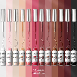 RARJSM ® Nail Art Gel Liner |Autumn Winter Collection | 12 Colors Nude Color Painting Nail Gel Polish Set|5ml 12pcs