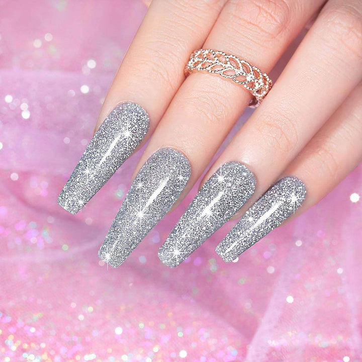 Silver Sparkle Shiny | RARJSM ®Reflective Glitter Gel Nail Polish | 7.5ml #79