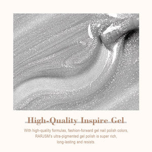 Velvet Jelly Gel Polish Texture Silver Shimmer Detail
