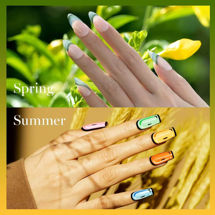 Spring-Summer Colors Collection | RARJSM ® 24 PCS Painting Nail Gel Polish Set | 5ml