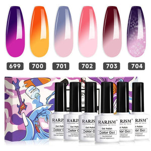 RARJSM ® Color changing gel nail polish 6 Colors Set 7.5ml