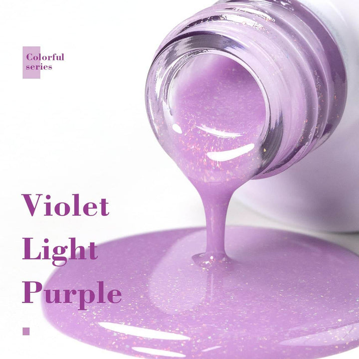 Violet Purple Rainbow | RARJSM ®Shimmer Jelly Glitter Gel Polish | 15ml #556