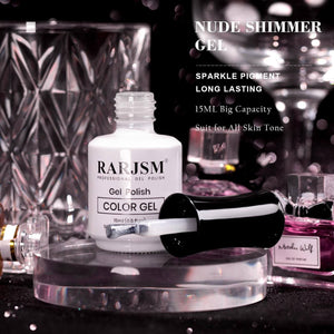 RARJSM ®Yellow White Silver Shimmer Gel Nail Polish 15ml #579