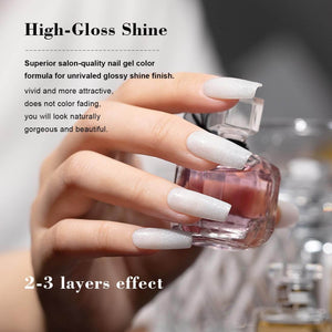 RARJSM ®Yellow White Silver Shimmer Gel Nail Polish 15ml #579