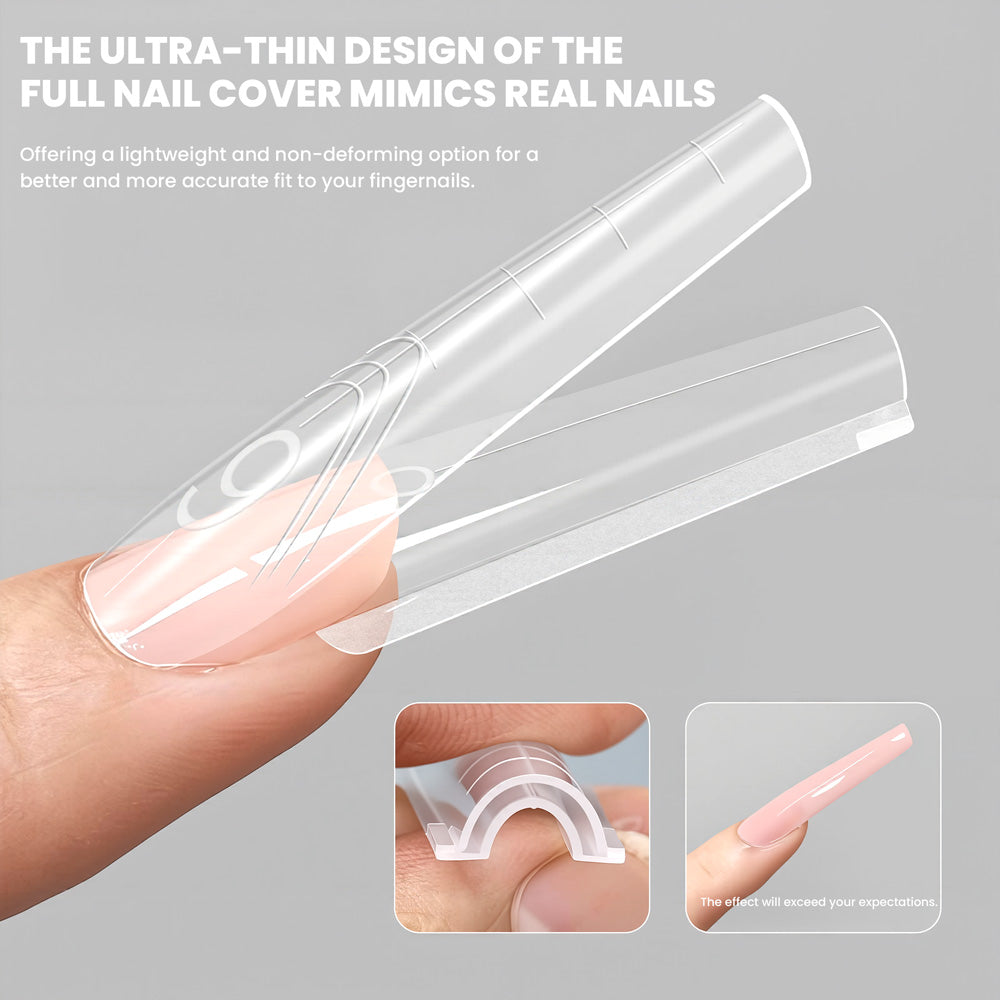 280 pieces nail extension forms storage box 20 sizes quick extension patch organized compartments complete set
