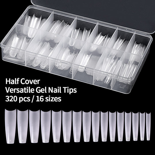 Half Cover  Versatile Gel Nail Tips 320Pcs 16 size