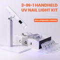 3-in-1 Handheld UV-Nagellicht-Set – Tragbare 360° drehbare LED-Lampe