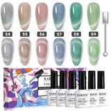 6-Color Holographic Cat Eye Gel Nail Polish Set $21.99