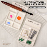 Paleta de mezcla de cerámica para arte de uñas en oferta flash - Bandeja multifuncional para herramientas de esmalte en gel - 67% de descuento en liquidación