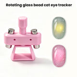 Rotating Glass Bead Cat Eye Tracker Magnet | 360° Rotation, Detachable Stand