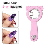 RARJSM ring cat eye nail magnet unleash creative cat eye nail art – deep red star cat eye nails with heart effect