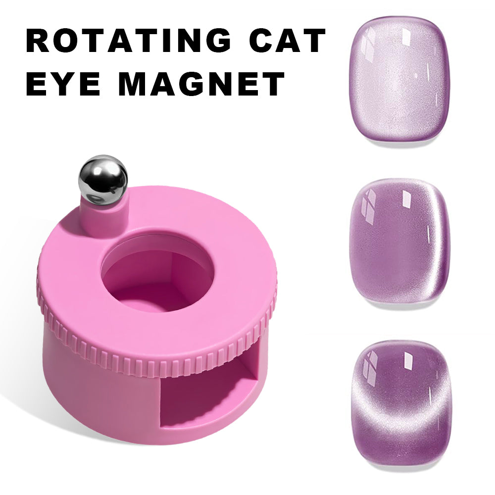 RARJSM Varita Magnética Giratoria 360° para Ojo de Gato - Efecto de Cuentas de Vidrio Rosadas para Esmalte en Gel Ojo de Gato