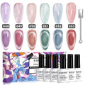 Moonlit Melody Samtige Cat Eye Gel Nagellack - TPO HEMA Frei 6 Farben Set 7,5ml