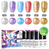 Ultra Prism Chunky Glitter Gel Polish Set - 6 Summer Autumn Colors Sequin & Glitter 7.5ml - TPO & HEMA Free
