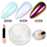 Moonlight Aurora Opal Cushion Chrome Nail Powder | Starry Mirror 3D Effect | Cushion Mesh Jar