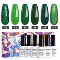 Set di smalti gel per unghie Evergreen 6 colori 7,5 ml