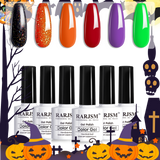 RARJSM ® Halloween Girl – Gel-Nagellack-Set mit 6 Farbtönen, 7,5 ml, 6 Stück