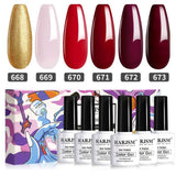Serie Boda Roja Esmalte de Gel Clásico Set de 6 Colores 7.5ml