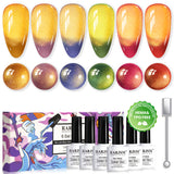 Gilded Noel Gold Shimmer Cat Eye Gel Polish Set | 6 Colors, 7.5ml Each | TPO & HEMA Free