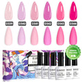 Pink Ombré Romance - Farbverlauf Gel-Lack 6 Farbtöne Valentinstag Set 7,5 ml TPO HEMA-frei